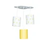 Suspension lumineuse trio pluche et pompon