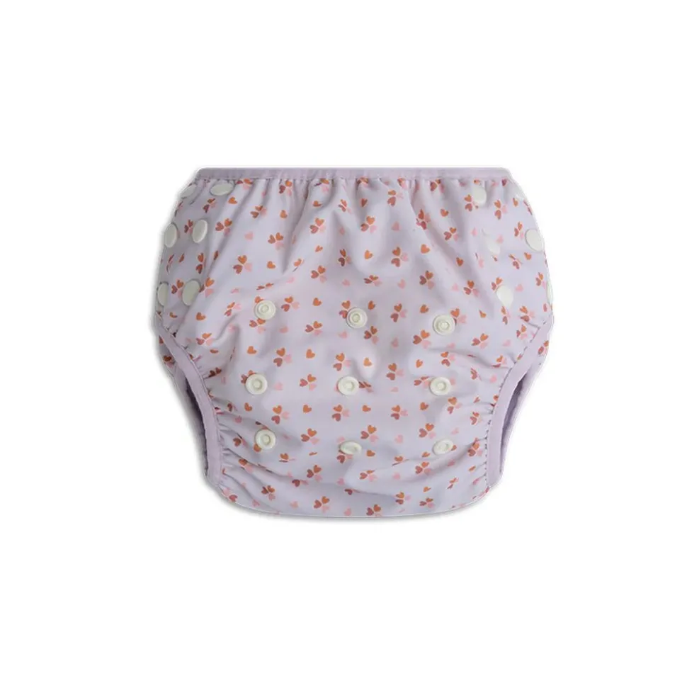 Swim diaper - old pink - cozy hearts