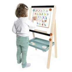 Tableau de la maîtresse en bois double face pour enfant