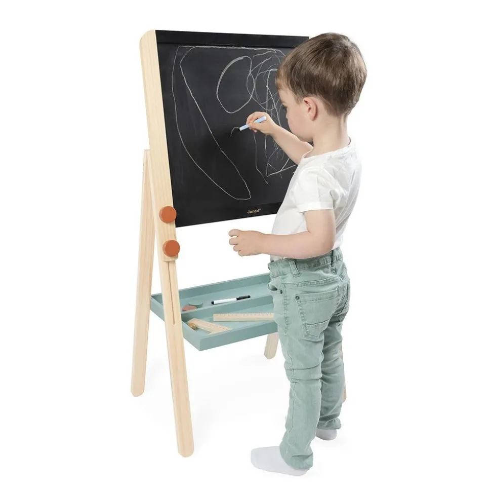 Tableau de la maîtresse en bois double face pour enfant