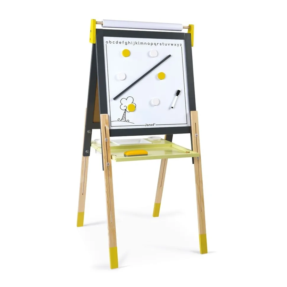Tableau réglable 2 en 1 gris et jaune
