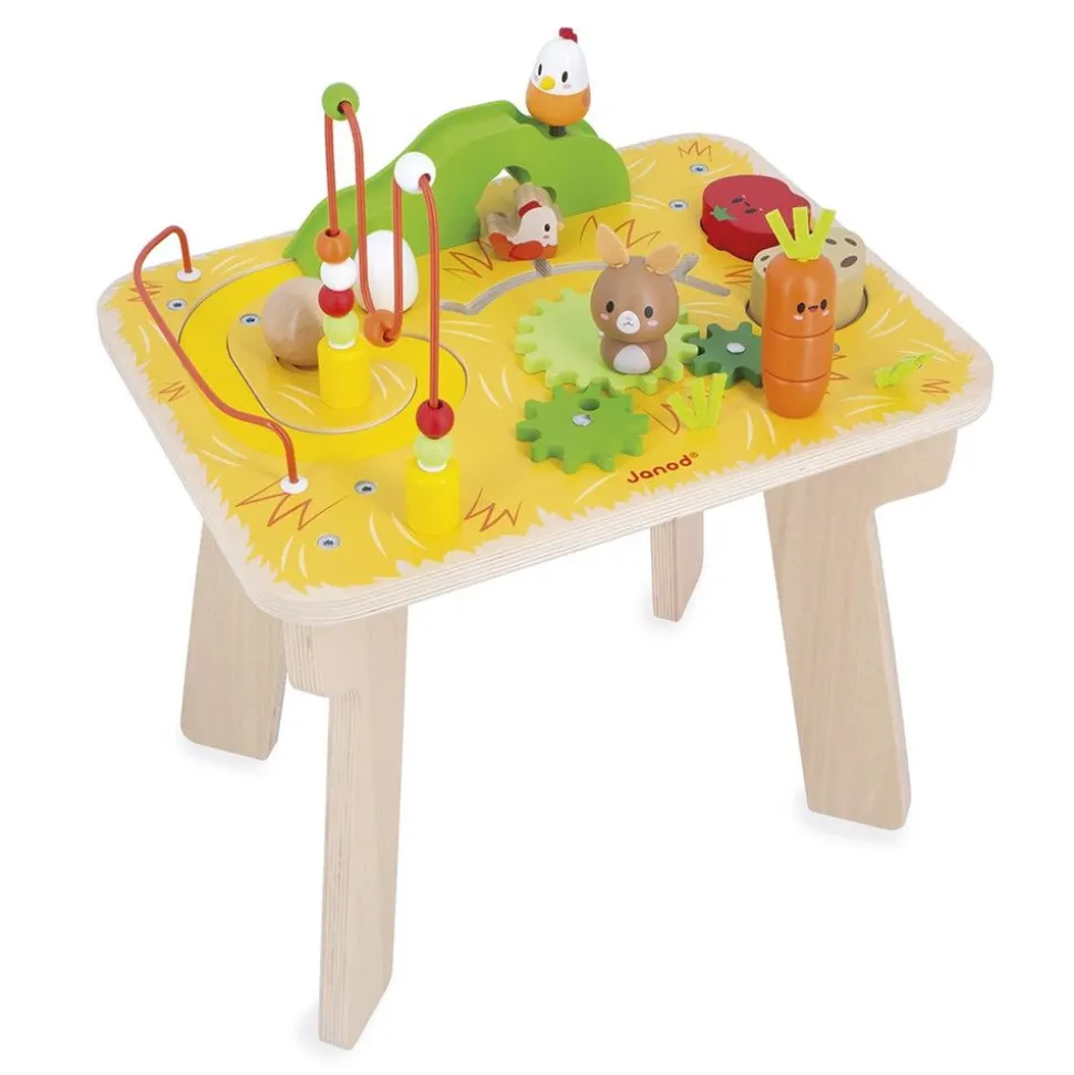 Table d'activités en bois ferme