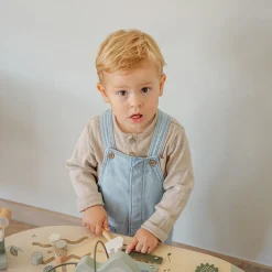 Table d'activités en bois - vert olive