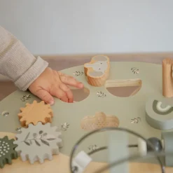 Table d'activités en bois - vert olive
