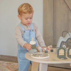 Table d'activités en bois - vert olive