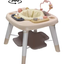 Table d'activités 3 en 1 - zèbre - rose / beige