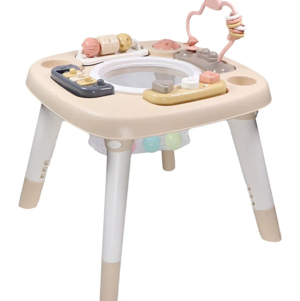 Table d'activités 3 en 1 - zèbre - rose / beige
