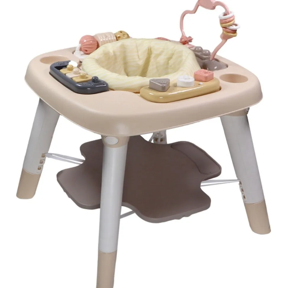 Table d'activités 3 en 1 - zèbre - rose / beige