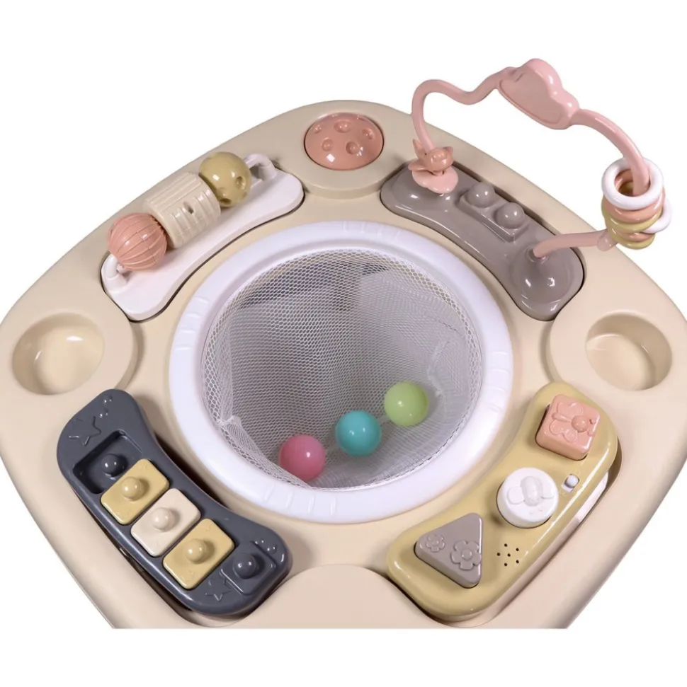 Table d'activités 3 en 1 - zèbre - rose / beige