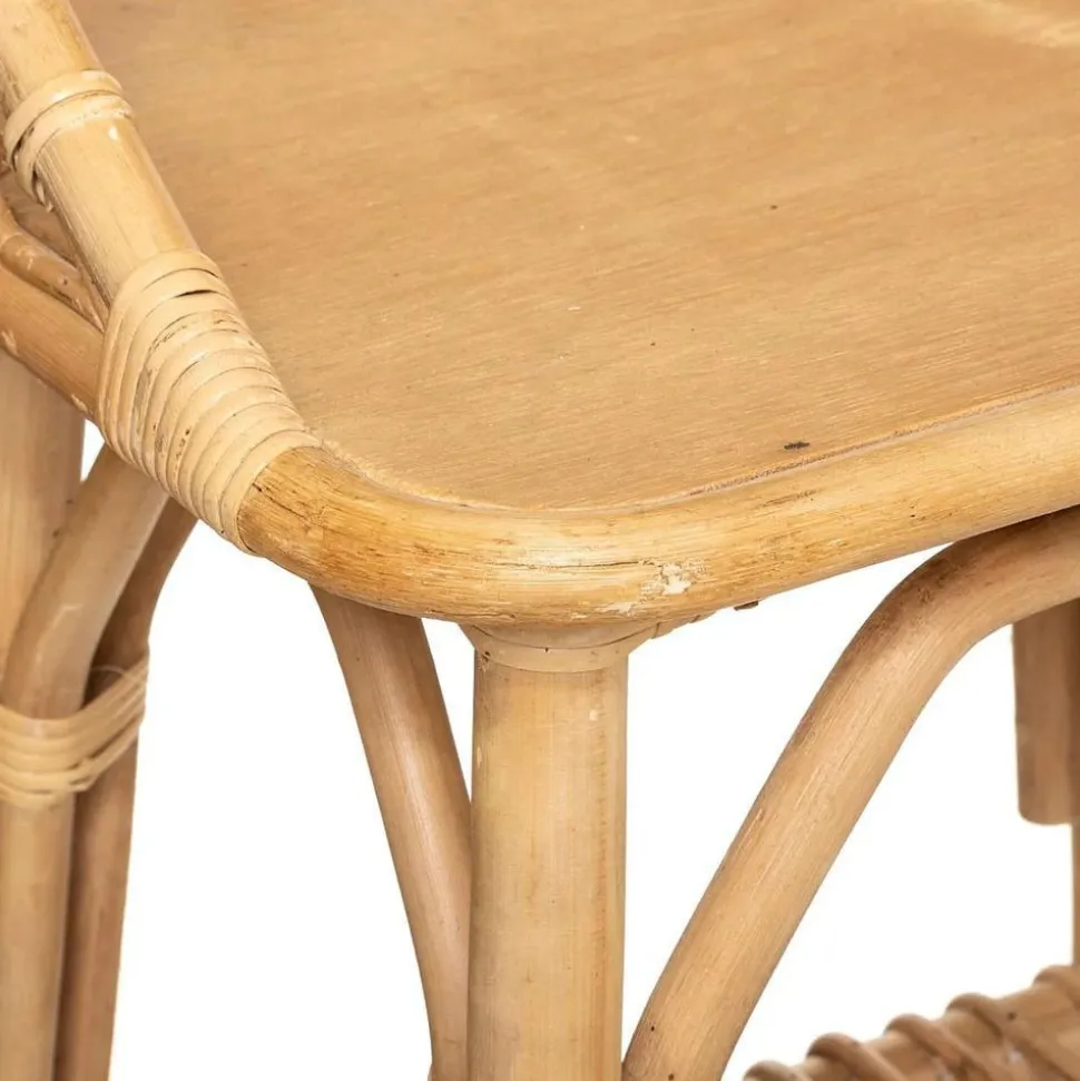 Table de chevet rotin