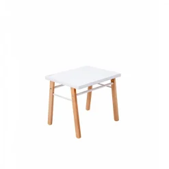 Table enfant gabriel + chaise basse louise hybride blanc