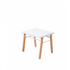 Table enfant gabriel + chaise basse louise hybride blanc
