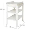 Table à langer avec baignoire baby pool et matelas à langer roba style gris