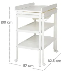 Table à langer avec baignoire baby pool et matelas à langer roba style gris