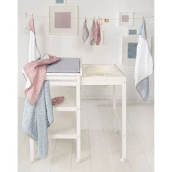 Table à langer avec baignoire baby pool et matelas à langer roba style gris