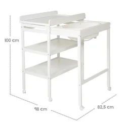 Table à langer avec baignoire baby pool et matelas à langer roba style gris