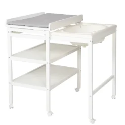Table à langer avec baignoire baby pool et matelas à langer roba style gris