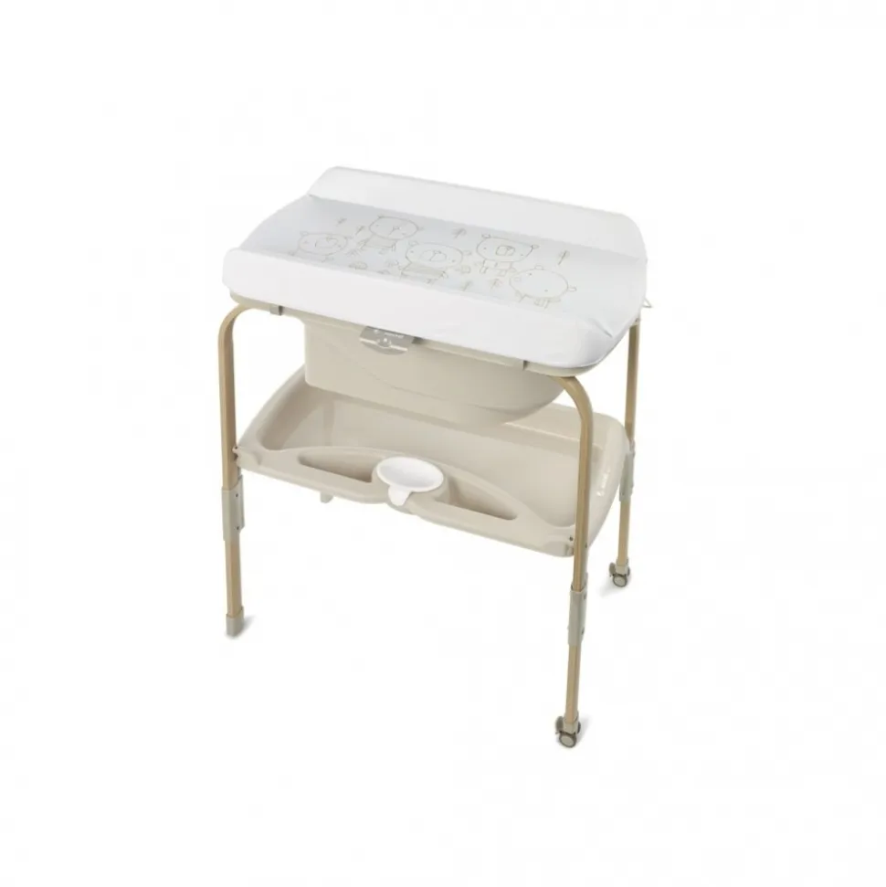Table à langer avec baignoire flip glitter nature edition