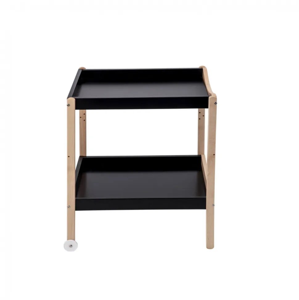 Table à langer avec 2 plateaux margot hybride noir