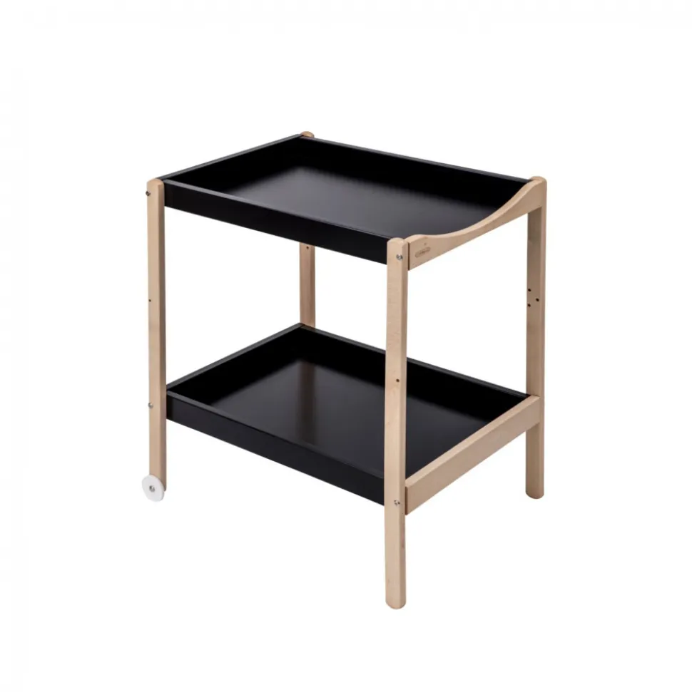 Table à langer avec 2 plateaux margot hybride noir