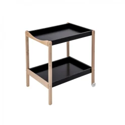 Table à langer avec 2 plateaux margot hybride noir