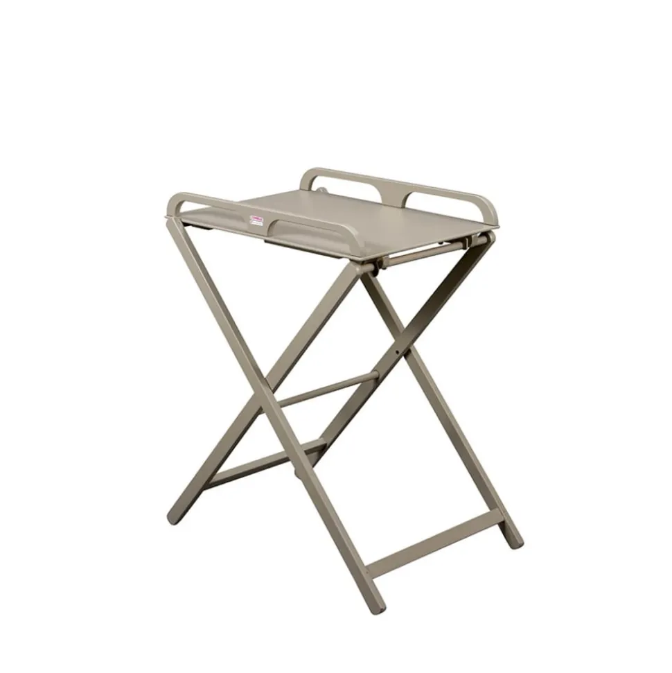 Table à langer jade pliante laque gris clair