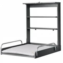 Table à langer murale avec matelas à langer anthracite