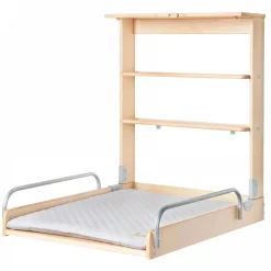 Table à langer murale avec matelas à langer naturel
