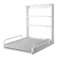 Table à langer murale avec matelas à langer blanc