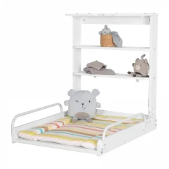 Table à langer murale blanche avec matelas à langer dschungelbaby
