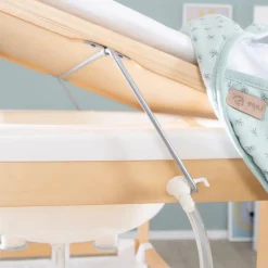 Table à langer pliable avec baignoire baby pool et matelas à langer blanc