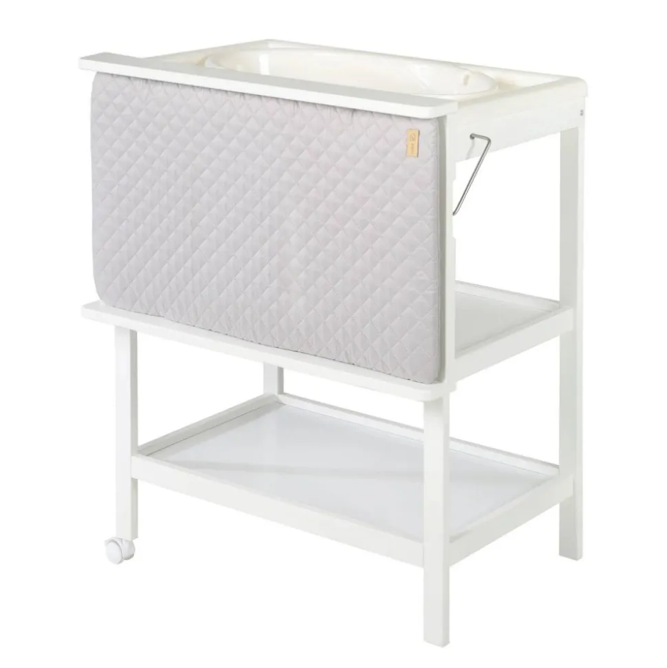 Table à langer pliable avec baignoire baby pool et matelas à langer roba style gris