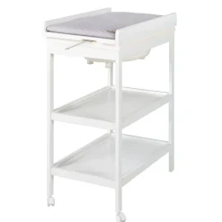 Table à langer pliable avec baignoire baby pool et matelas à langer roba style gris