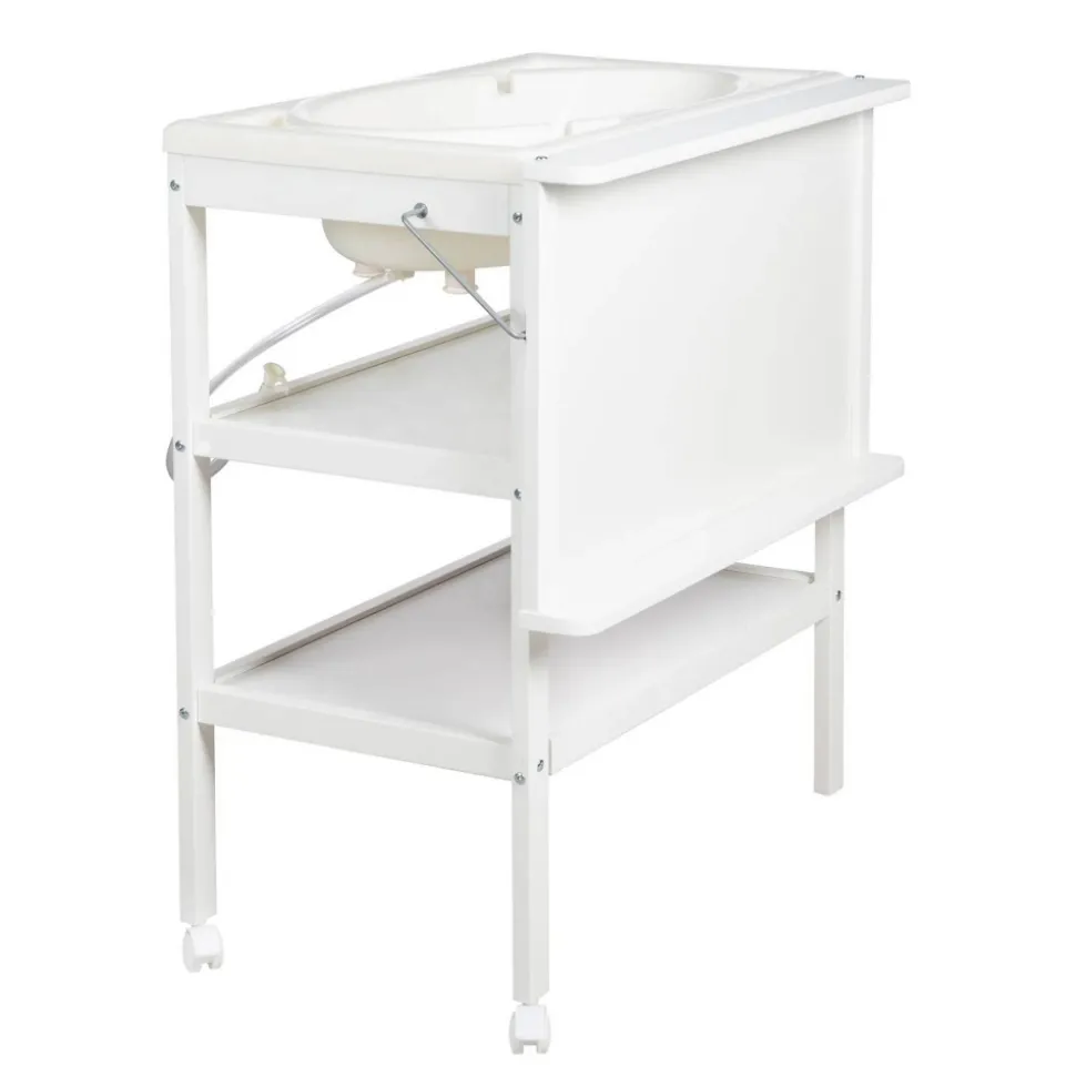 Table à langer pliable avec baignoire baby pool et matelas à langer roba style gris