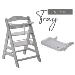 Tablette pour chaise haute alpha gris