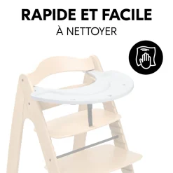 Tablette pour jeux pour chaise haute en bois arketa play tray