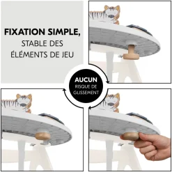 Tablette pour jeux pour chaise haute en bois arketa play tray