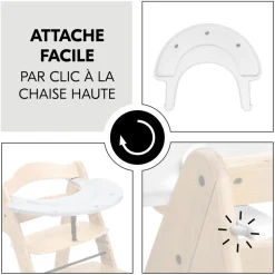 Tablette pour jeux pour chaise haute en bois arketa play tray