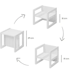 Tabouret enfant blanc