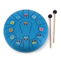 Tambour métal tongue drum bleu 13 notes