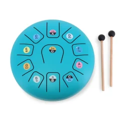 Tambour métal tongue drum bleu 11 notes