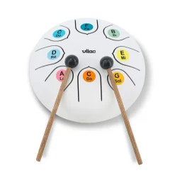 Tambour tongue drum en métal blanc