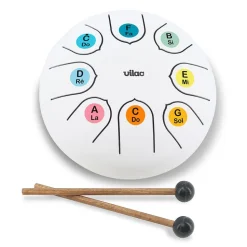 Tambour tongue drum en métal blanc