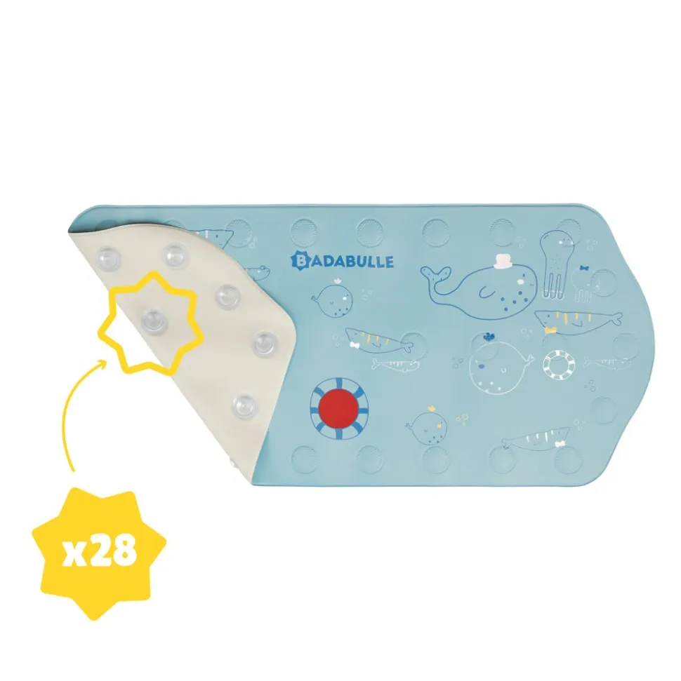 Tapis de bain bébé xxl bleu