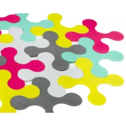 Tapis de bain puzzle multicolore bathmat