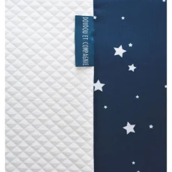 Tapis de chambre tapidou mosaïque marine / blanc