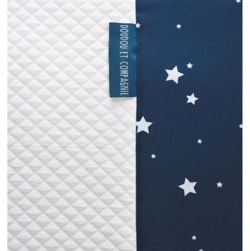 Tapis de chambre tapidou mosaïque marine / blanc