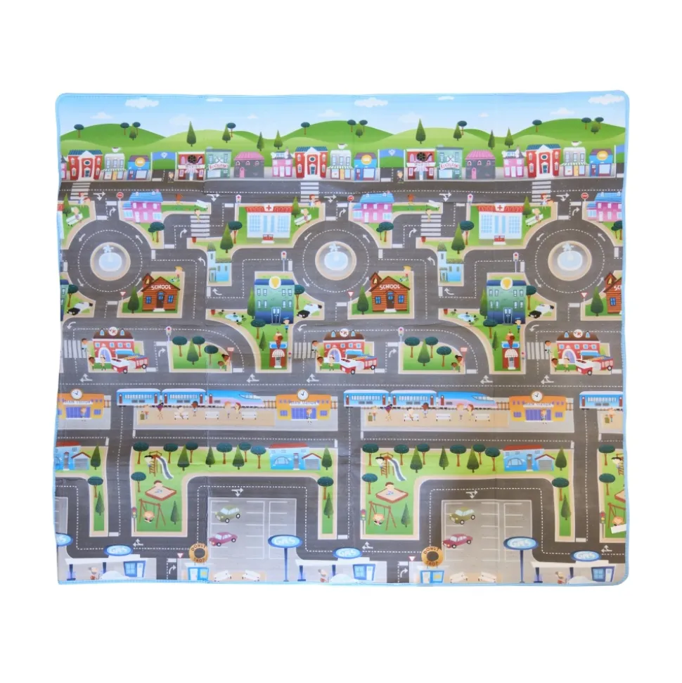 Tapis de jeu géant réversible ville/campagne