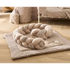 Tapis de jeu réversible liberty / fausse fourrure beige - afternoon tea