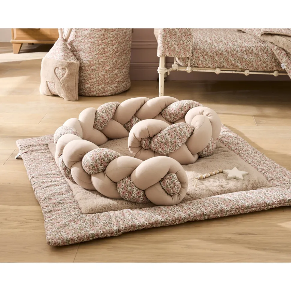 Tapis de jeu réversible liberty / fausse fourrure beige - afternoon tea